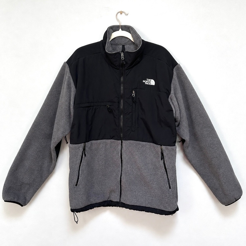 The North Face Denali Polartec Fleece Jacket Gray Black Men's XL Full Zip